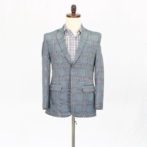 Accurate 36S Gray Blazer Sport Coat Jacket 2-Button Check Y312